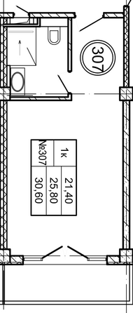 Планировка  25,8 м²