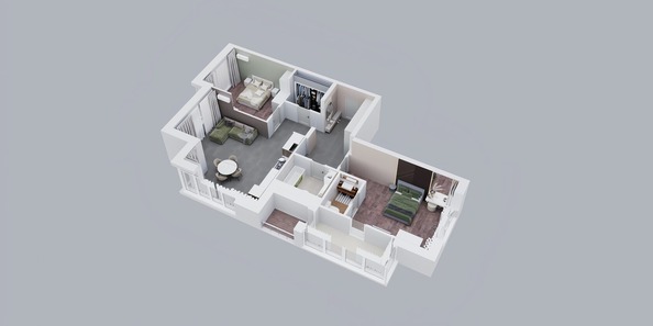 Планировка 3-комн 92,18 м²