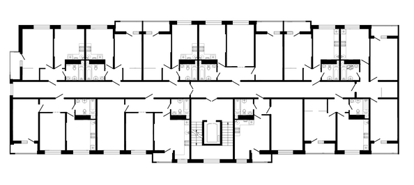 Типовая планировка этажа, подъезд 1