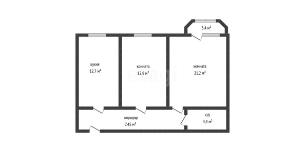 
   Продам 2-комнатную, 60 м², 

. Фото 7.