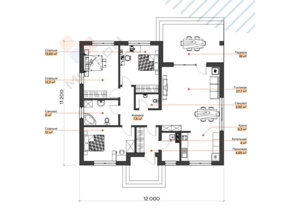 
   Продам дом, 117 м², Козет

. Фото 8.