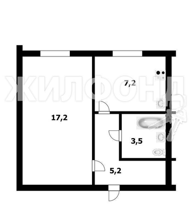 
   Продам 1-комнатную, 33.1 м², Кипарисовая ул, 17

. Фото 5.