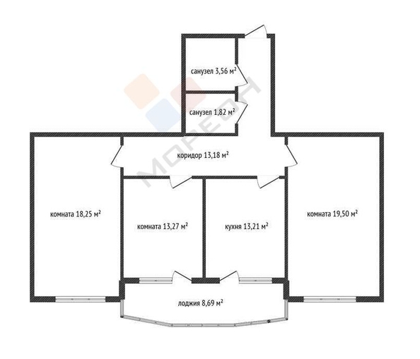 
   Продам 3-комнатную, 83 м², Домбайская ул, 57

. Фото 25.