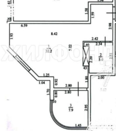 
   Продам 1-комнатную, 45 м², Есауленко ул, 6А

. Фото 2.