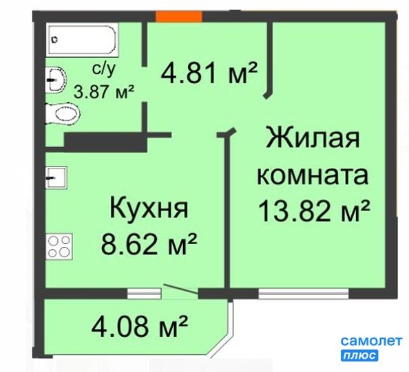 
   Продам 1-комнатную, 35 м², Героя Яцкова И.В. ул, к.2

. Фото 17.