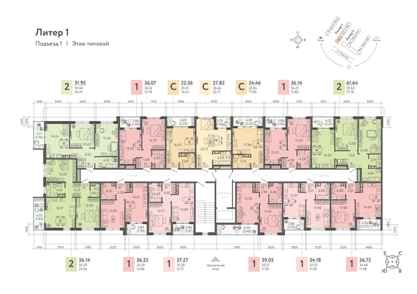 
   Продам 2-комнатную, 60.7 м², Кудухова Б.С. ул, 1

. Фото 1.