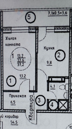 
   Продам 1-комнатную, 37.2 м², Дзержинского ул, 110А

. Фото 11.