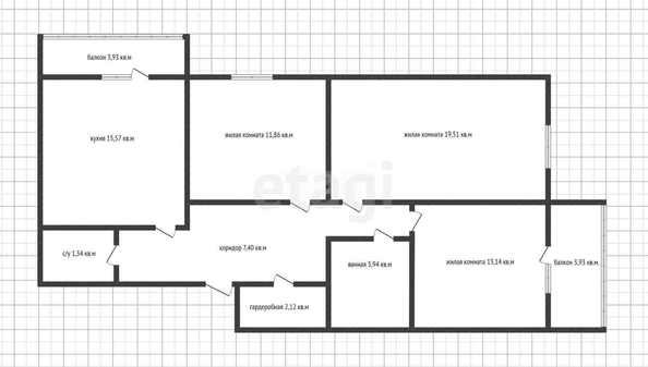 
   Продам 3-комнатную, 85 м², Черкасская ул, 60/1

. Фото 41.