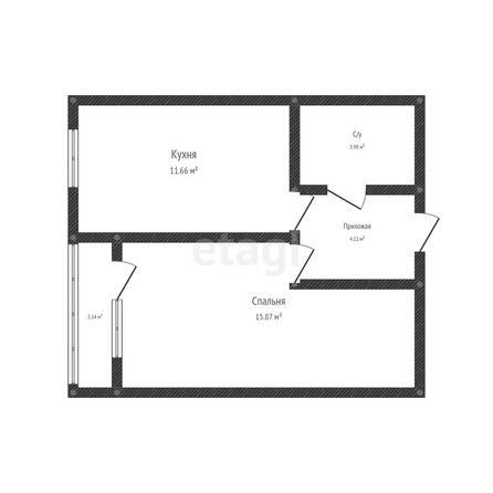 
   Продам 1-комнатную, 36.4 м², Константина Гондаря ул, 103 к1

. Фото 13.