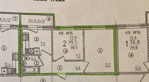 
   Продам 2-комнатную, 38.3 м², Тургенева ул, 33/3  21

. Фото 29.