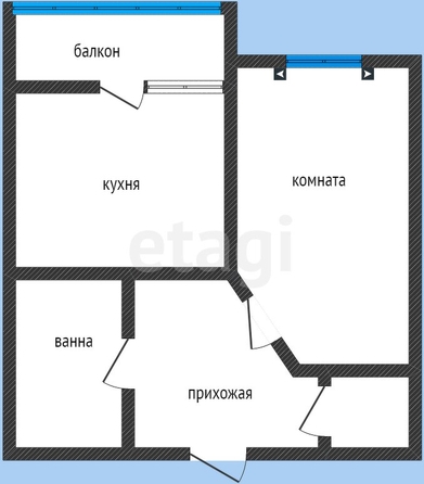 
   Продам 1-комнатную, 42 м², Восточно-Кругликовская ул, 28

. Фото 7.