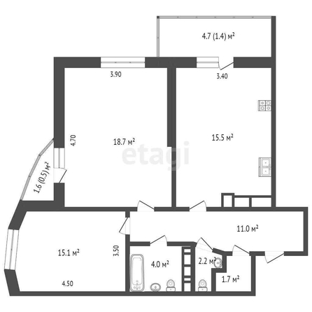 
   Продам 2-комнатную, 76.8 м², Черниговская ул, 1

. Фото 20.