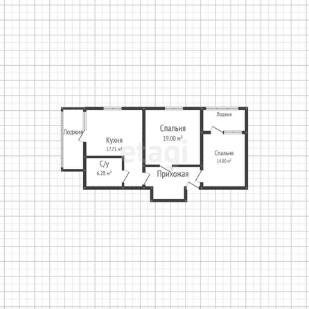 
   Продам 2-комнатную, 72 м², Старокубанская ул, 137/2

. Фото 6.