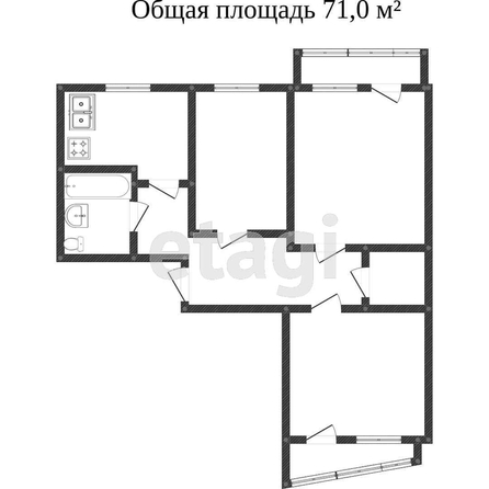 
   Продам 3-комнатную, 69.3 м², Чекистов пр-кт, 11

. Фото 11.