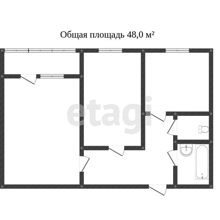 
   Продам 2-комнатную, 49.4 м², Ленинский пер, 14

. Фото 13.