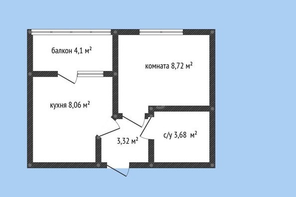 
   Продам 1-комнатную, 26.6 м², Красных Партизан ул, 1/4 к16

. Фото 1.