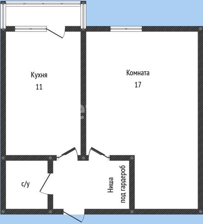 
   Продам 1-комнатную, 29.5 м², Лиссабонская ул, 109/22

. Фото 1.