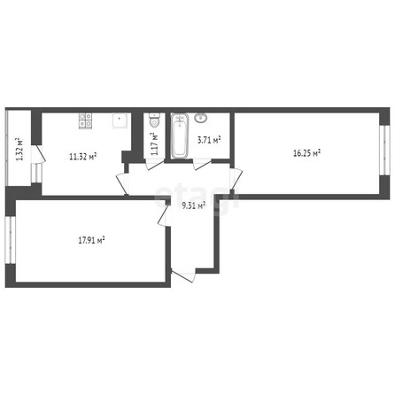 
   Продам 2-комнатную, 60.2 м², Конгрессная ул, 19/1/1

. Фото 24.