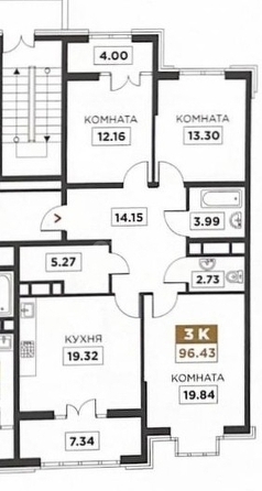 
   Продам 3-комнатную, 96.4 м², Сердце

. Фото 1.