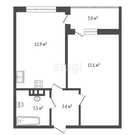 
   Продам 1-комнатную, 37.9 м², Константина Гондаря ул, 105

. Фото 10.