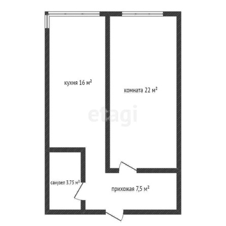 
   Продам 1-комнатную, 51.4 м², Ярославская ул, 113/1

. Фото 1.