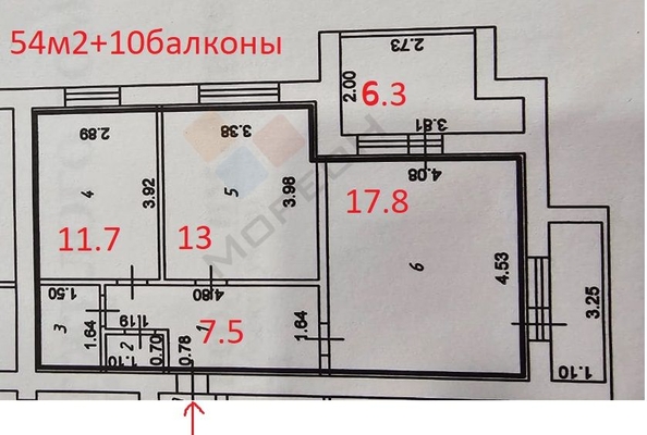 
   Продам 2-комнатную, 54 м², Академика Пустовойта ул, 8

. Фото 22.