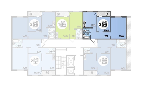 
   Продам 2-комнатную, 50.63 м², 75-летия Победы ул, 26/1 к1

. Фото 1.