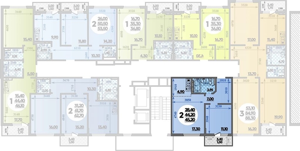 
   Продам 2-комнатную, 45.2 м², Героя Владислава Посадского ул, 17

. Фото 1.