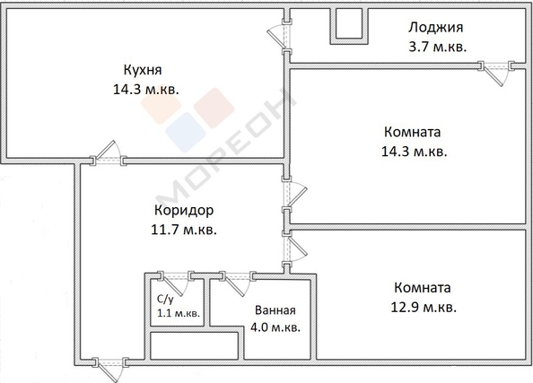 
   Продам 2-комнатную, 68 м², Садовая ул, 159 корп. 1

. Фото 2.