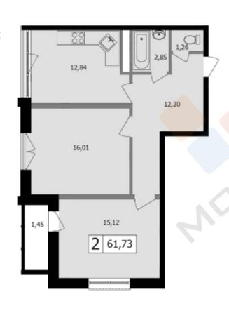 
   Продам 2-комнатную, 61.5 м², Шаляпина Ф.И. ул, 30/1

. Фото 8.