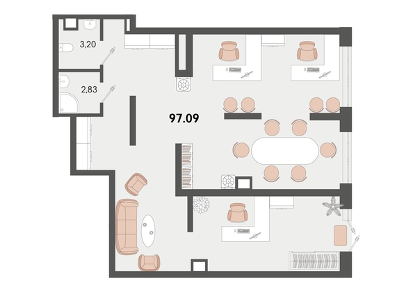 
   Продам офис, 97.09 м², Родные просторы, литера 20

. Фото 1.