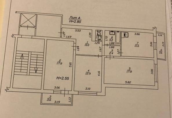 
   Продам 3-комнатную, 77 м², Владимирская ул, 140

. Фото 12.