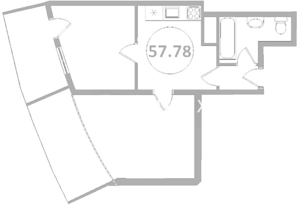 
   Продам 1-комнатную, 95.3 м², Курортный пр-кт, 108

. Фото 15.