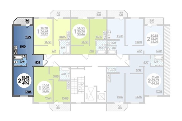 
   Продам 2-комнатную, 44.16 м², Александра Сапрунова ул, 37

. Фото 1.