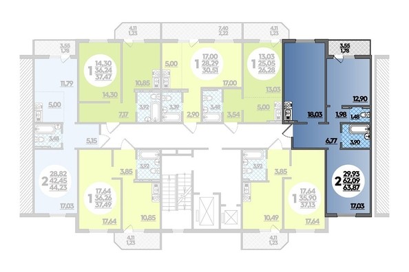 
   Продам 2-комнатную, 63.87 м², Александра Сапрунова ул, 37

. Фото 1.