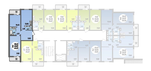 
   Продам 2-комнатную, 64.29 м², Романовский, литера 1

. Фото 1.