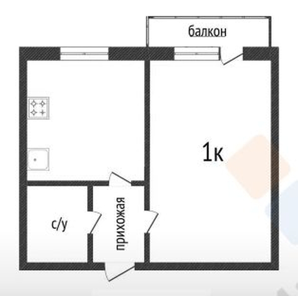 
   Продам 1-комнатную, 32.2 м², Комарова В.М. ул, 30

. Фото 19.