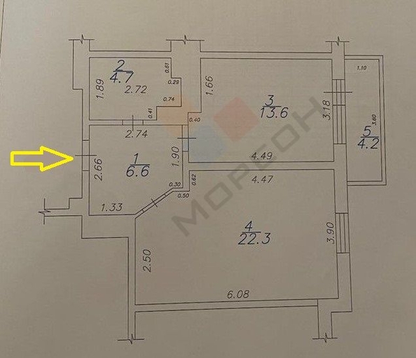 
   Продам 1-комнатную, 48.6 м², Морская ул, 45

. Фото 18.