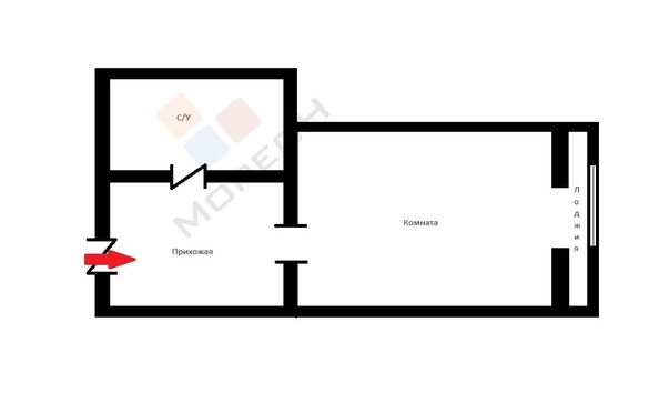 
   Продам 1-комнатную, 32.4 м², Митинская ул, 21

. Фото 12.