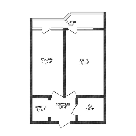 
   Продам 1-комнатную, 50 м², Туристическая ул, к 1

. Фото 19.