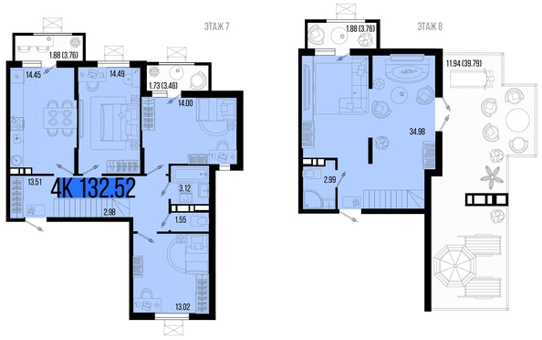 
   Продам 4-комнатную, 132.52 м², Цветной бульвар, литер 4

. Фото 4.