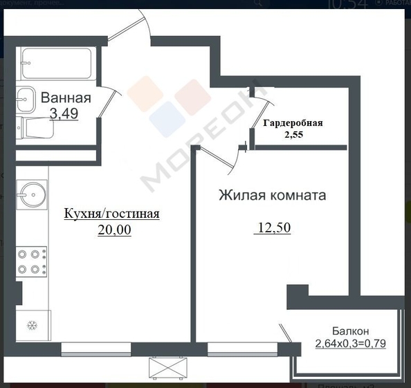 
   Продам 2-комнатную, 37.8 м², Античная ул, 10

. Фото 2.