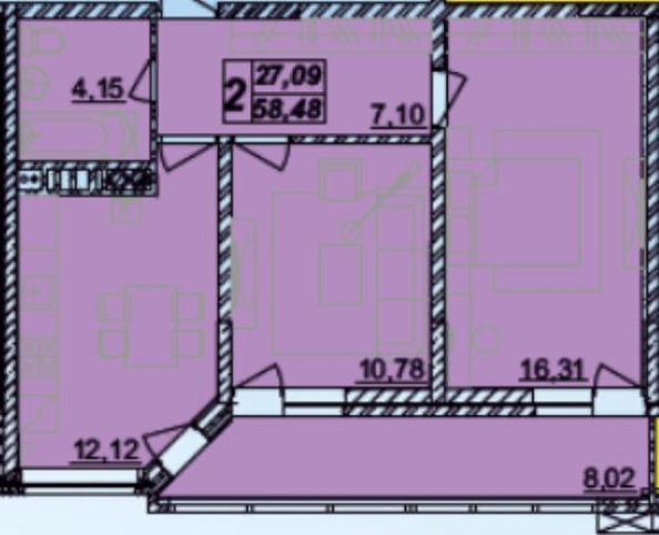 
   Продам 2-комнатную, 60 м², Поликарпова ул, 2к14

. Фото 26.