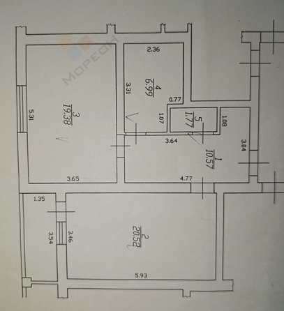 
   Продам 1-комнатную, 59.23 м², Черкасская ул, 71

. Фото 16.