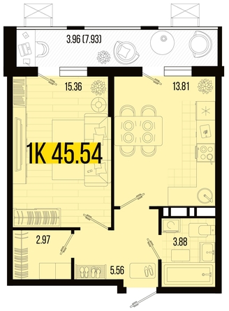 
   Продам 1-комнатную, 45.54 м², Цветной бульвар, литер 4

. Фото 7.