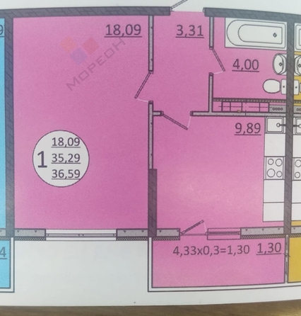 
   Продам 1-комнатную, 35 м², Магистральная ул, 11

. Фото 10.