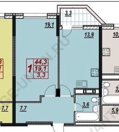 
   Продам 1-комнатную, 44 м², Крестьянская ул, 27к6

. Фото 24.