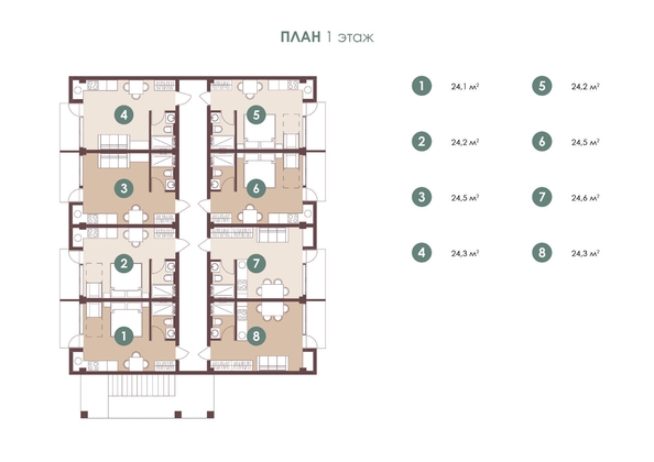 
   Продам 1-комнатную, 24.3 м², Весенняя ул, 17

. Фото 8.