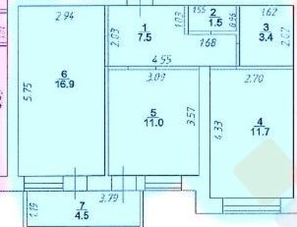 
   Продам 1-комнатную, 41.5 м², Московская ул, 158/4

. Фото 7.