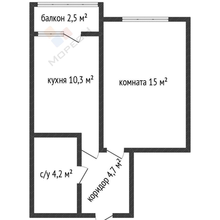 
   Продам 1-комнатную, 33.8 м², Евгении Жигуленко ул, 11к1

. Фото 6.